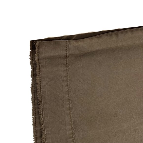 Liz Claiborne Sloane Womens Brown Capri Pants Size 12 With Frayed Hem Cotton Ble - Picture 6 of 10